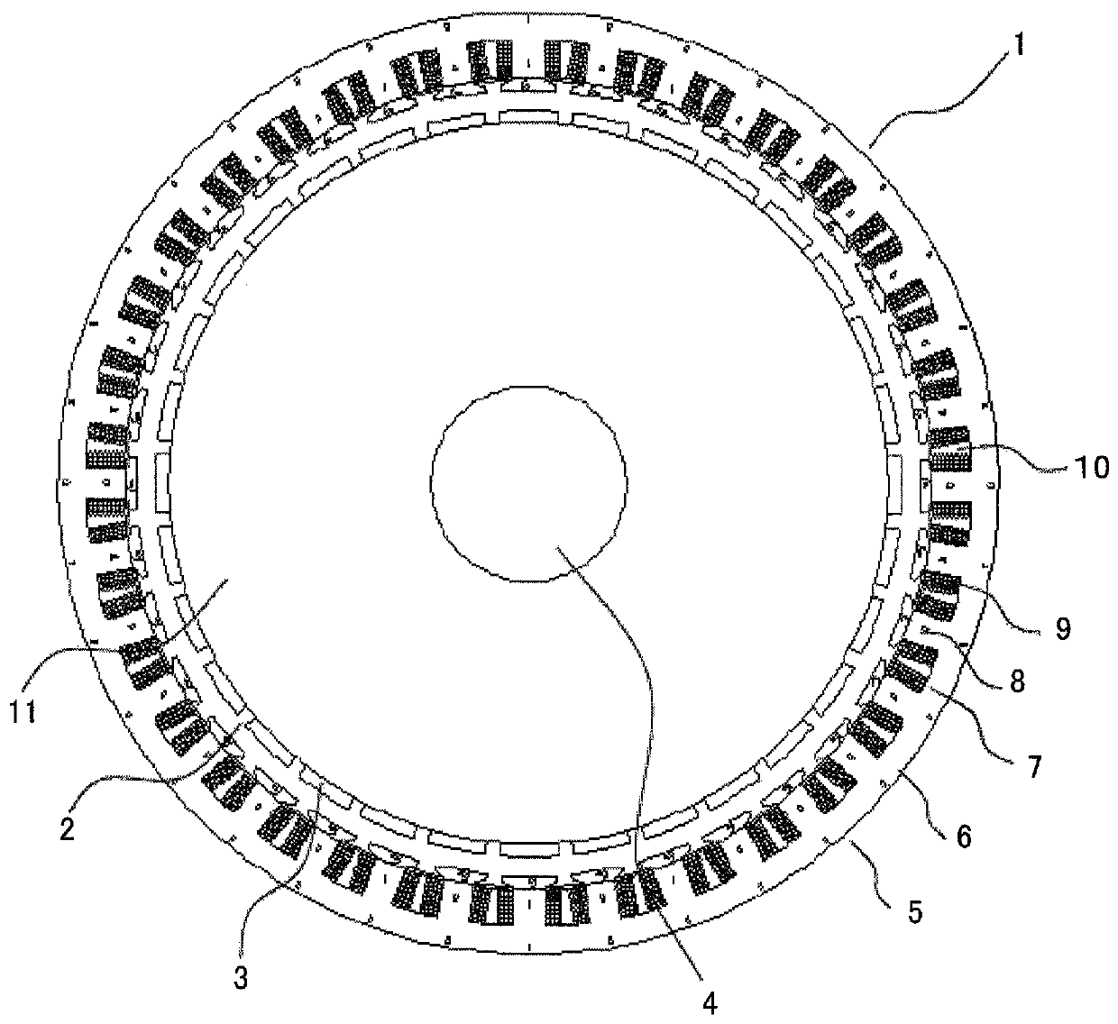 Armature core for rotary electric machine