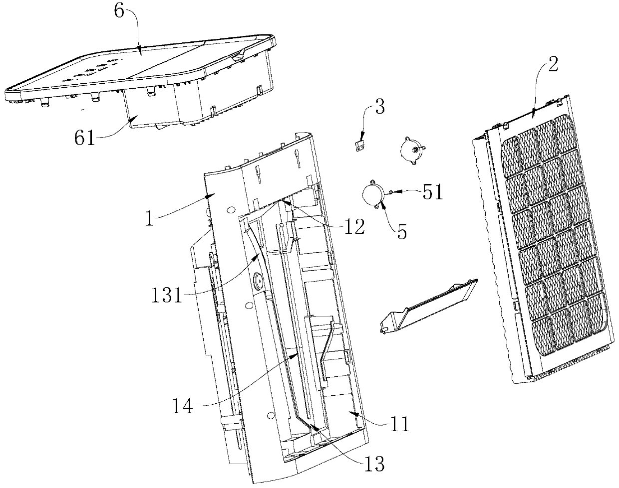 Wet curtain missing installation protective structure and tower type cooling fan