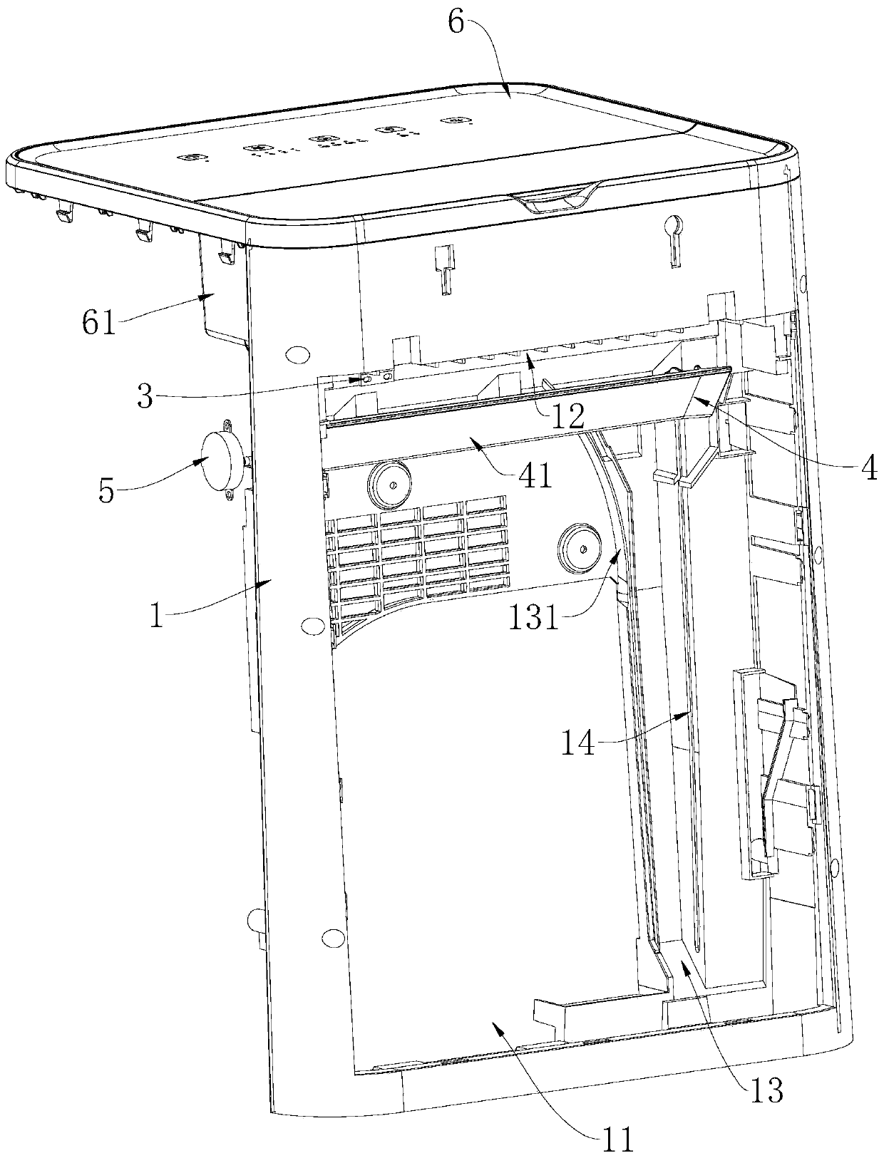 Wet curtain missing installation protective structure and tower type cooling fan