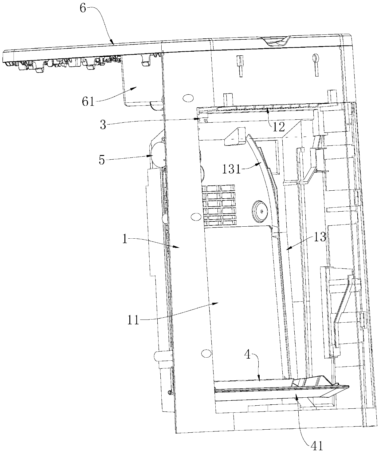 Wet curtain missing installation protective structure and tower type cooling fan