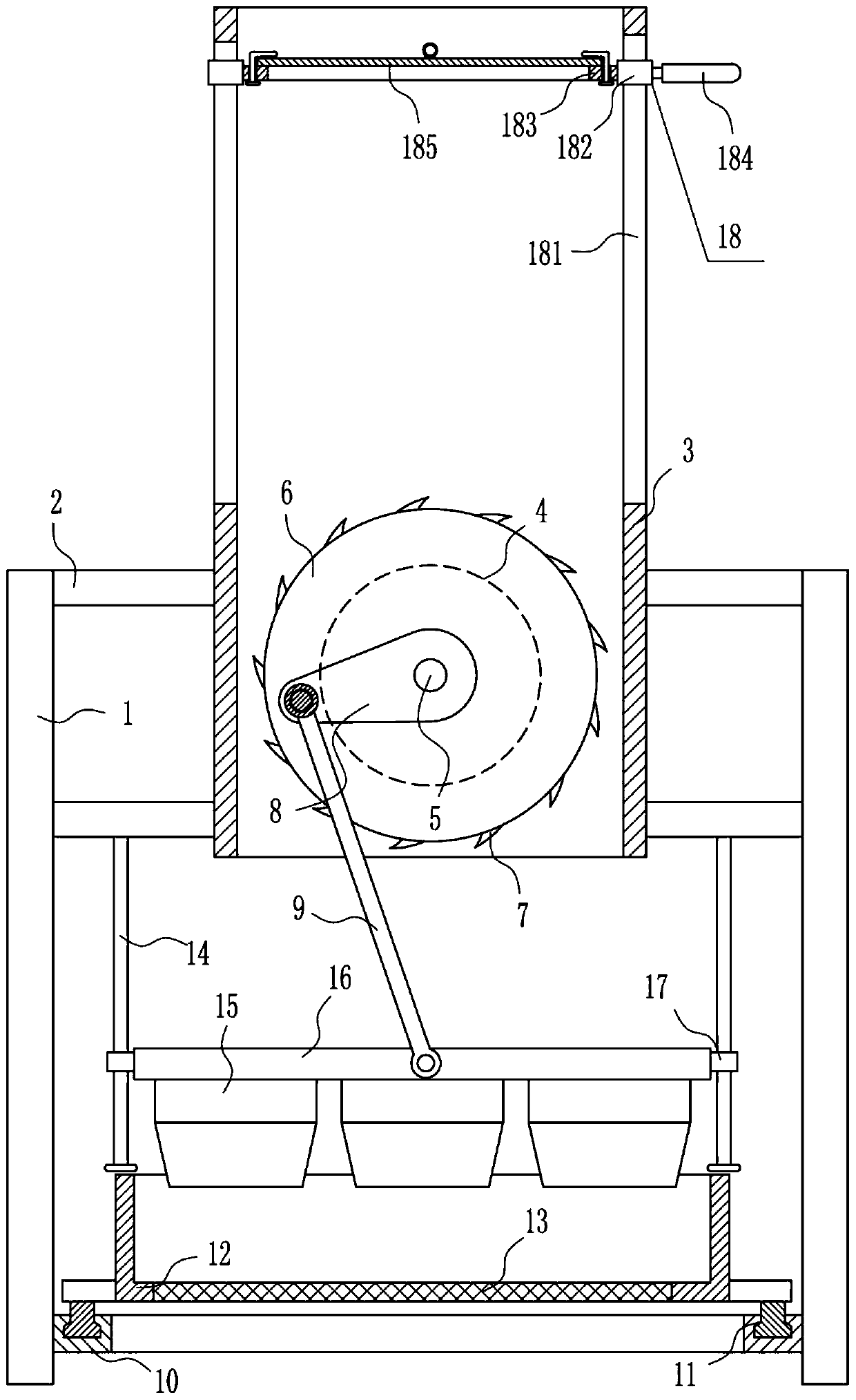 Log shredding device for papermaking