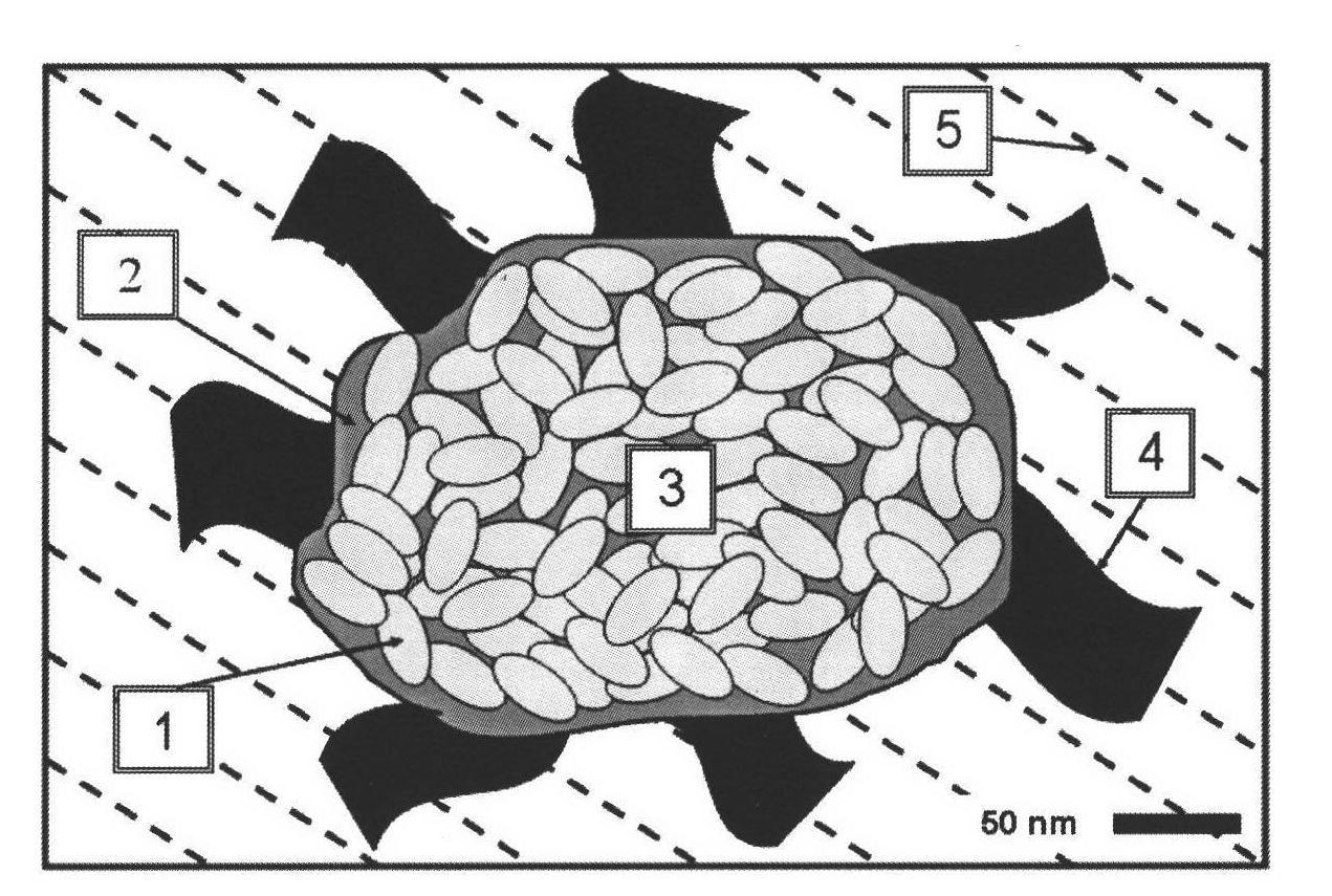 Mixed conductor composite material LiFePO4-MXy and preparation method thereof