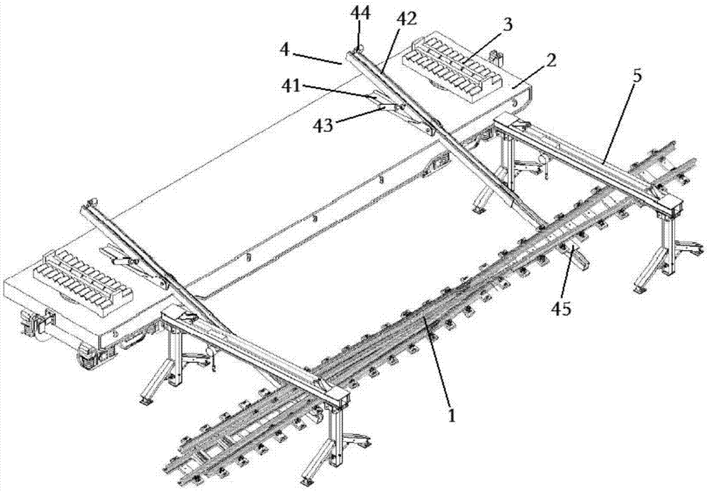 Replacement system and replacement method for long and huge components of high-speed turnout