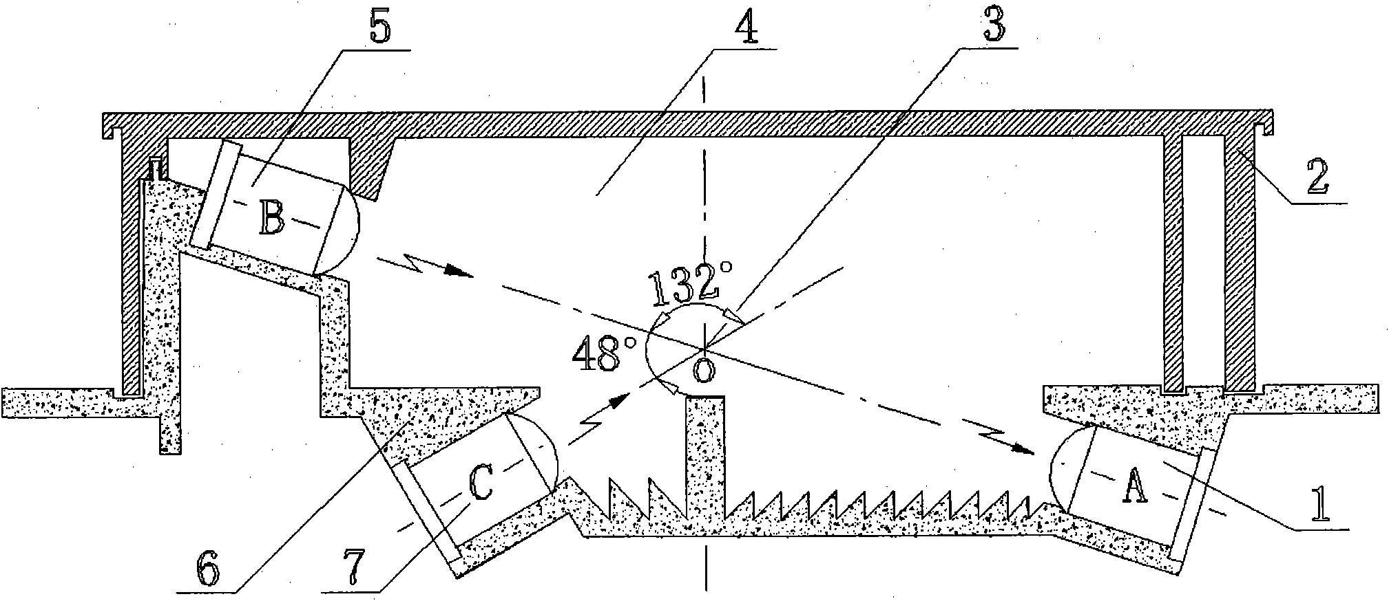 Obscuration-forward scatter composite spot-type photoelectric smoke fire detector and detection method thereof