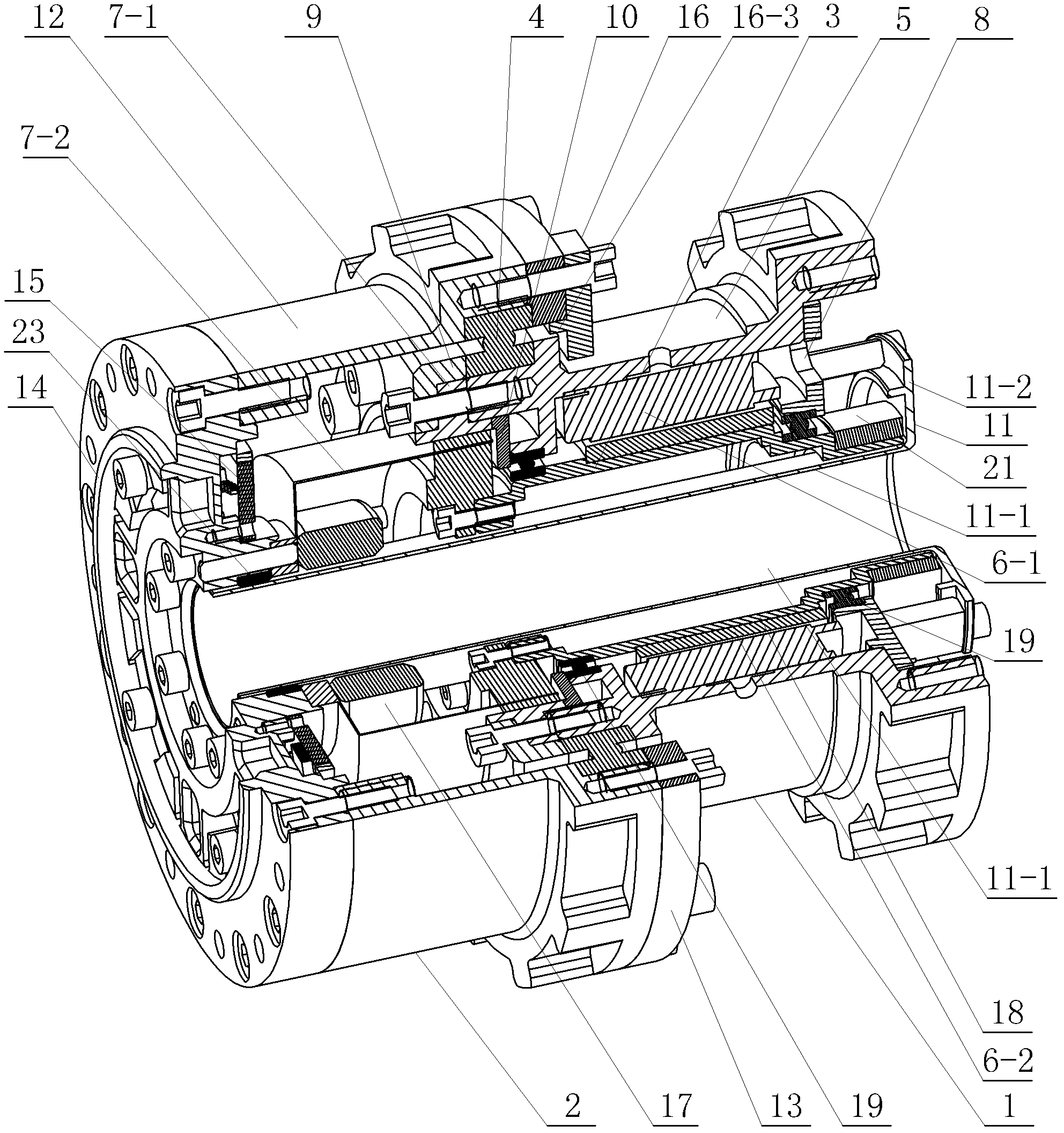 Mechanical arm modularized joint with force position perceiving function