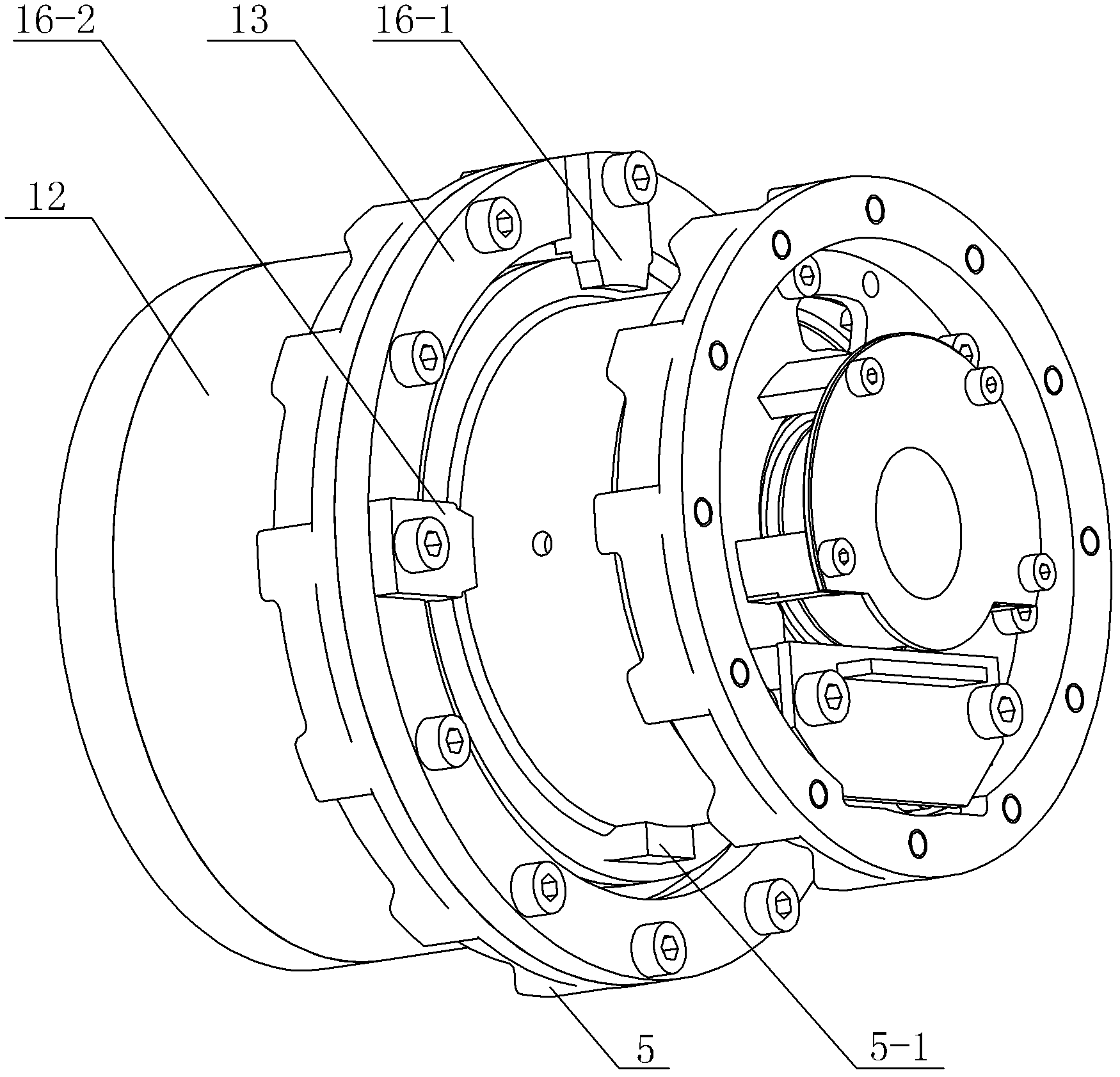 Mechanical arm modularized joint with force position perceiving function