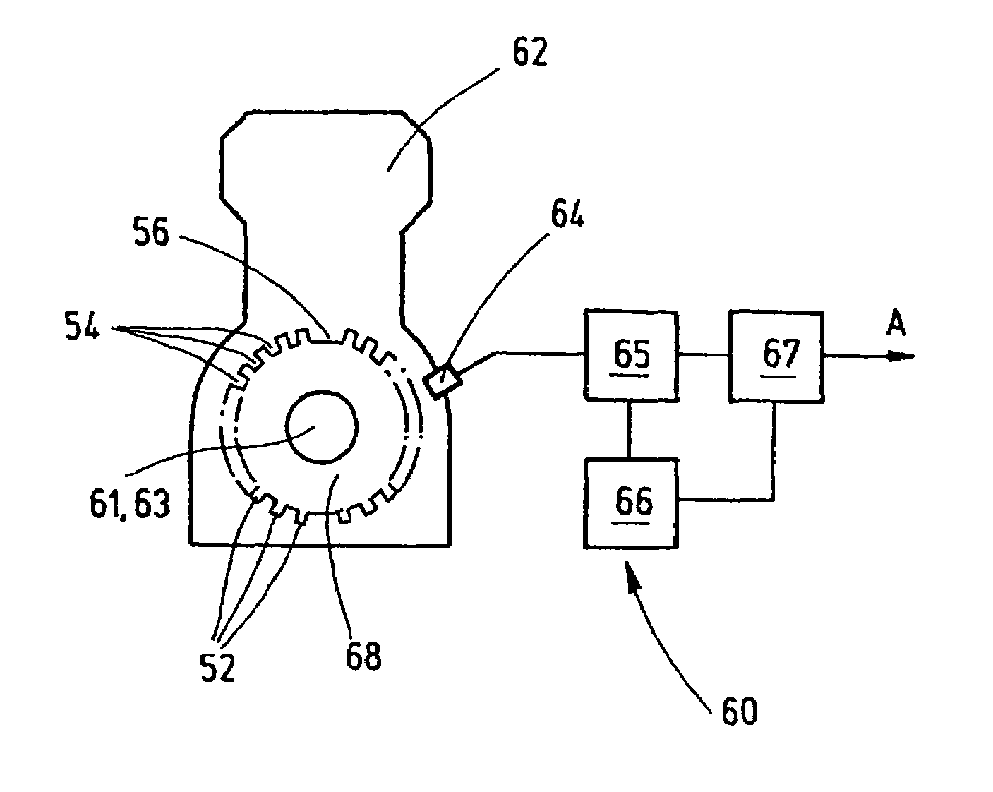 Extrapolation method for the angle-of-rotation position