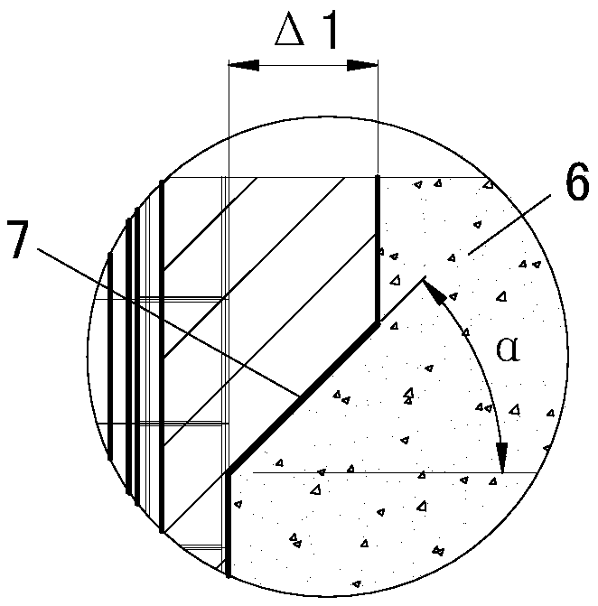 A super-high water head planar sliding accident gate groove structure