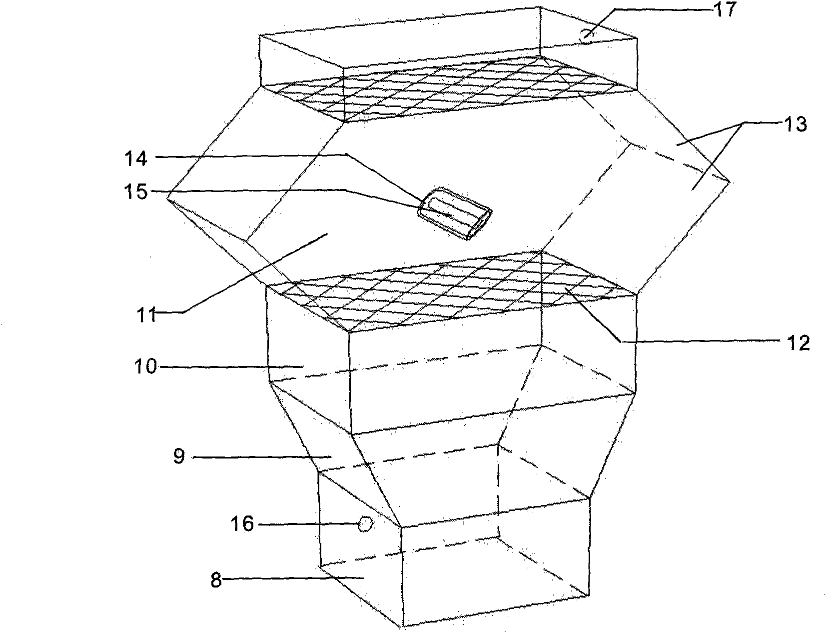 Absorption and photocatalysis integrated system for deep-treating organic waste water