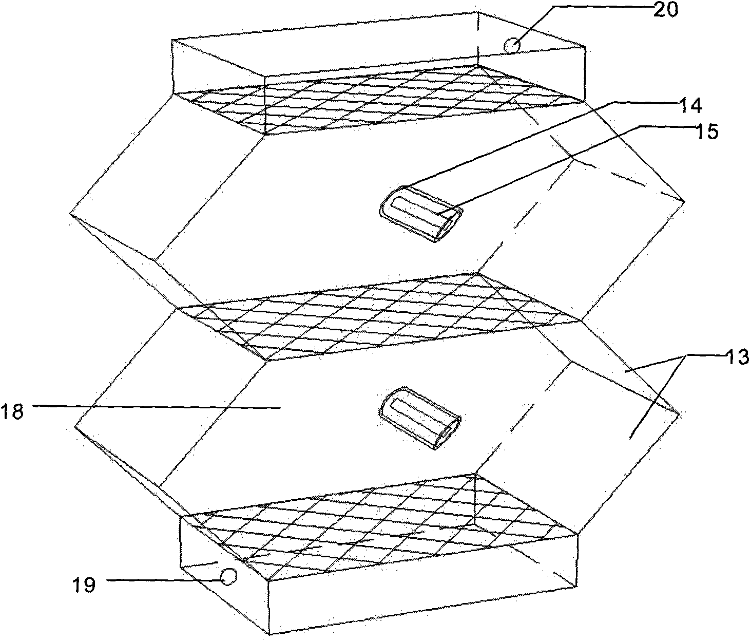 Absorption and photocatalysis integrated system for deep-treating organic waste water