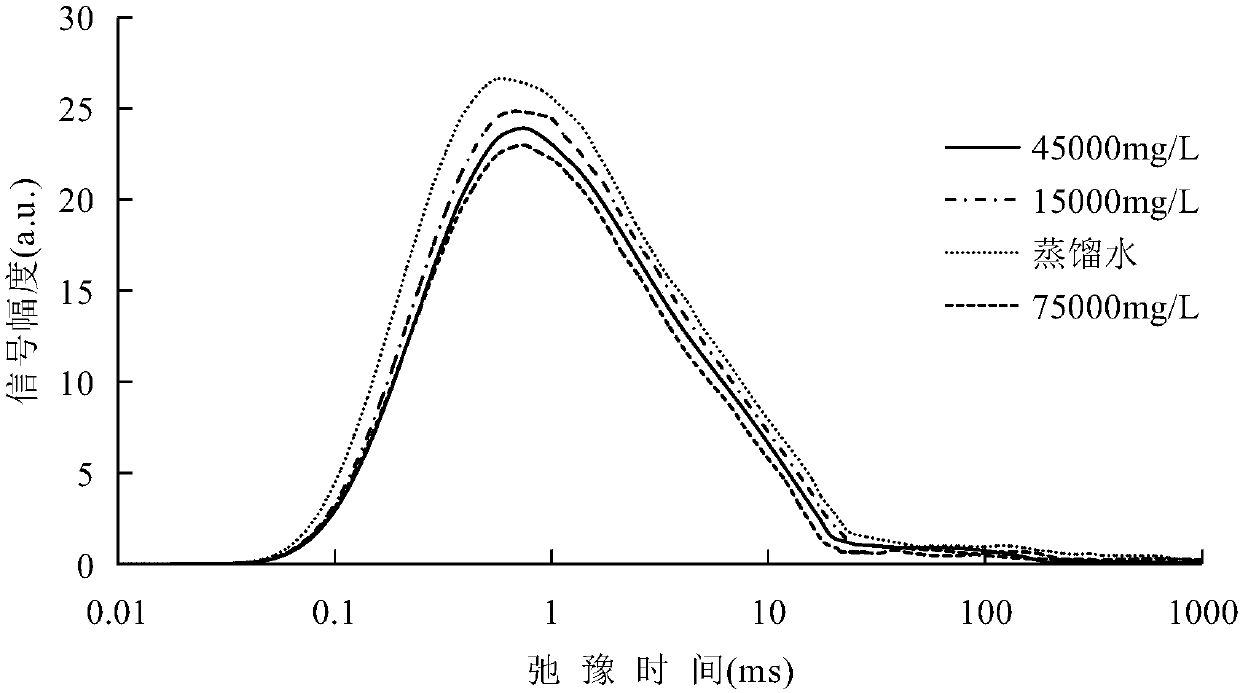 Formation water mineralization degree test method based on nuclear magnetic resonance technology