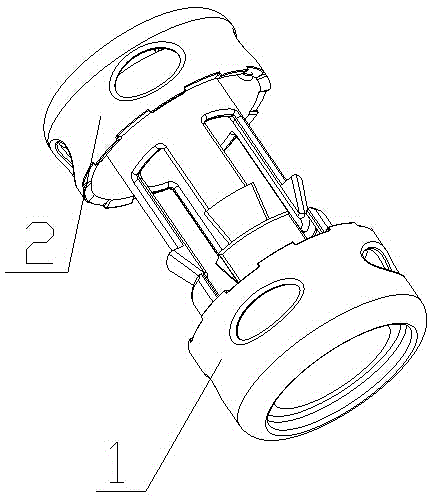 Degradable outer buckled type intestine auxiliary anastomotic device