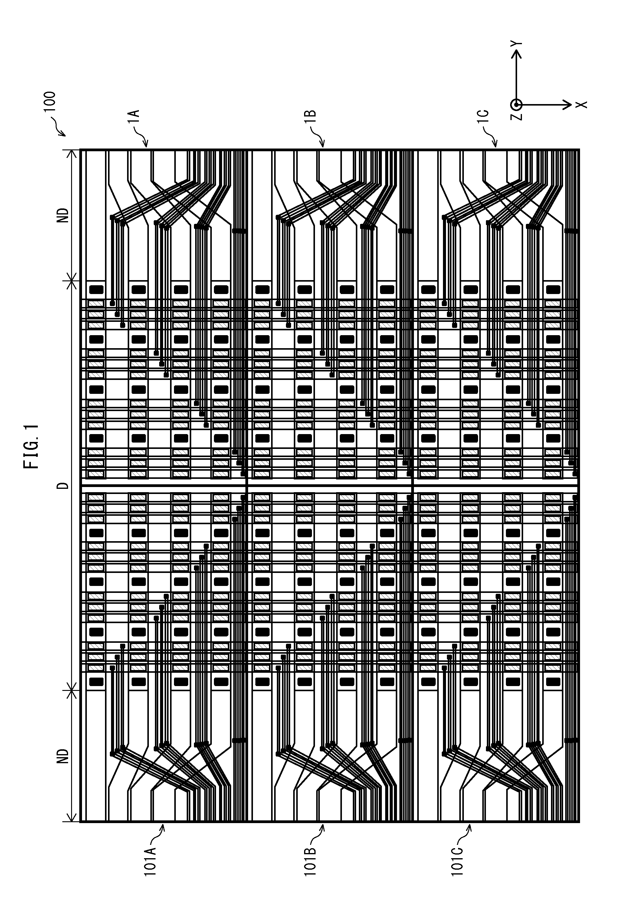 Passive-matrix display and tiling display