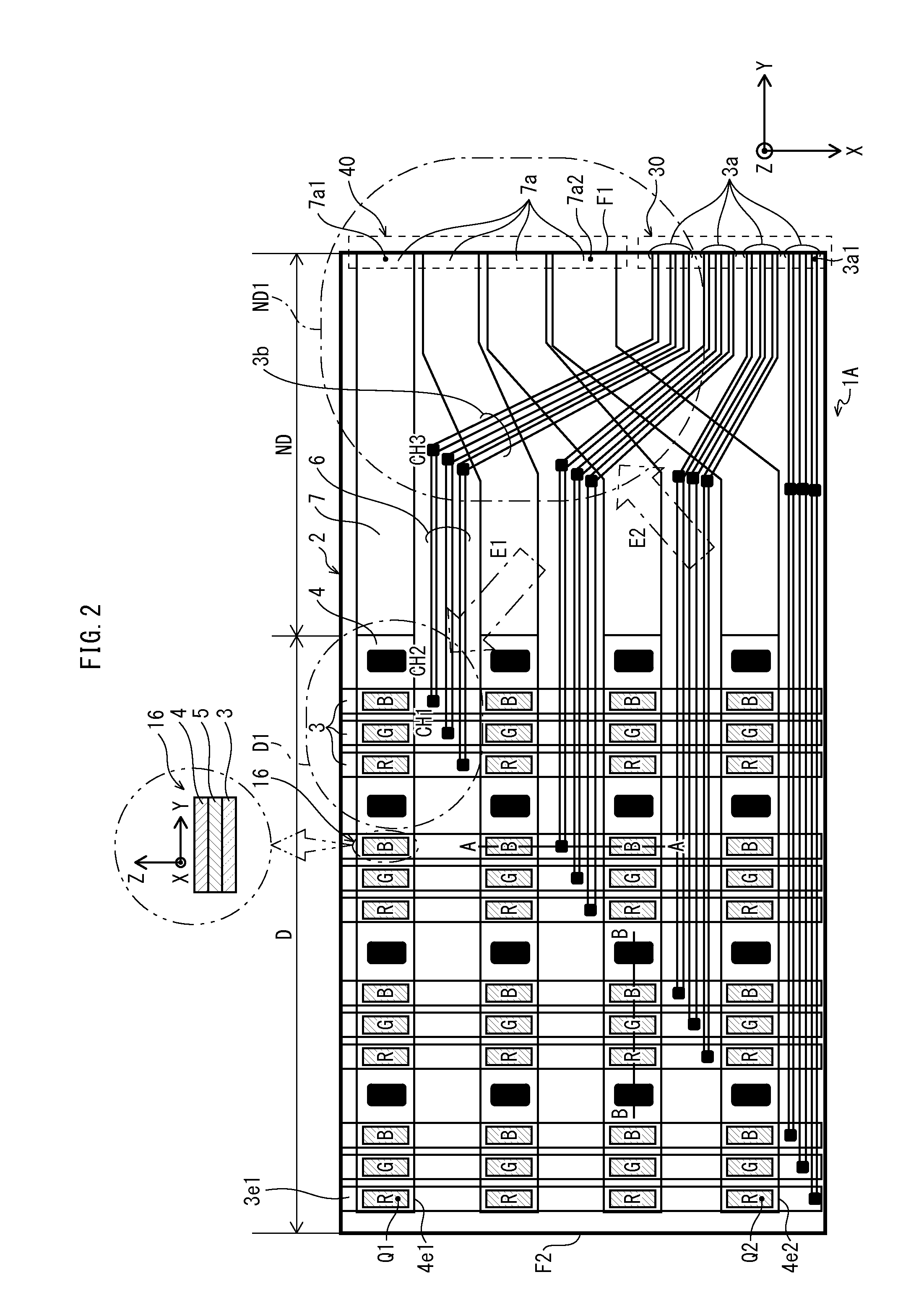 Passive-matrix display and tiling display