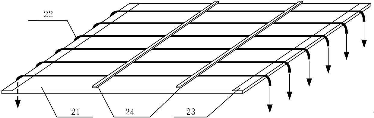 FRP (fiber reinforced plastic) lossless multi-electrode sensing structure for intelligent tensioning and CFRP (carbon fiber reinforced plastic) rib manufacturing method