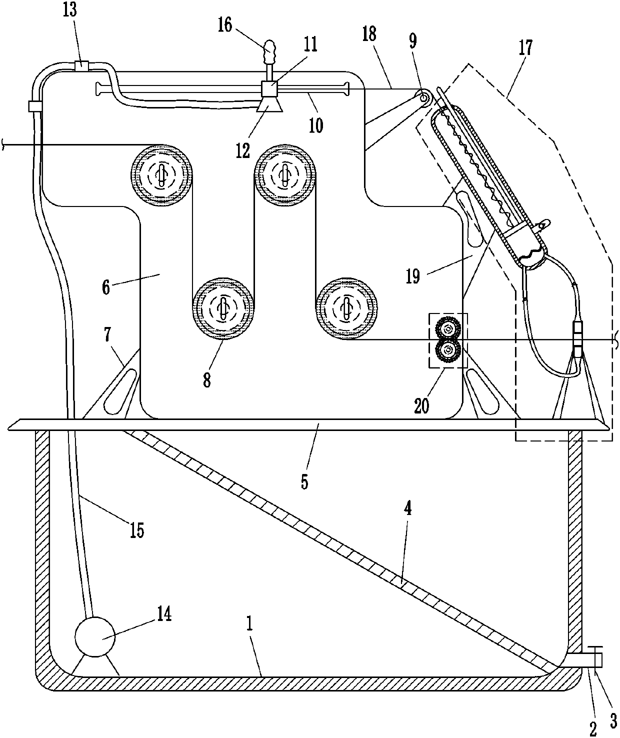 Yarn washing and drying machine