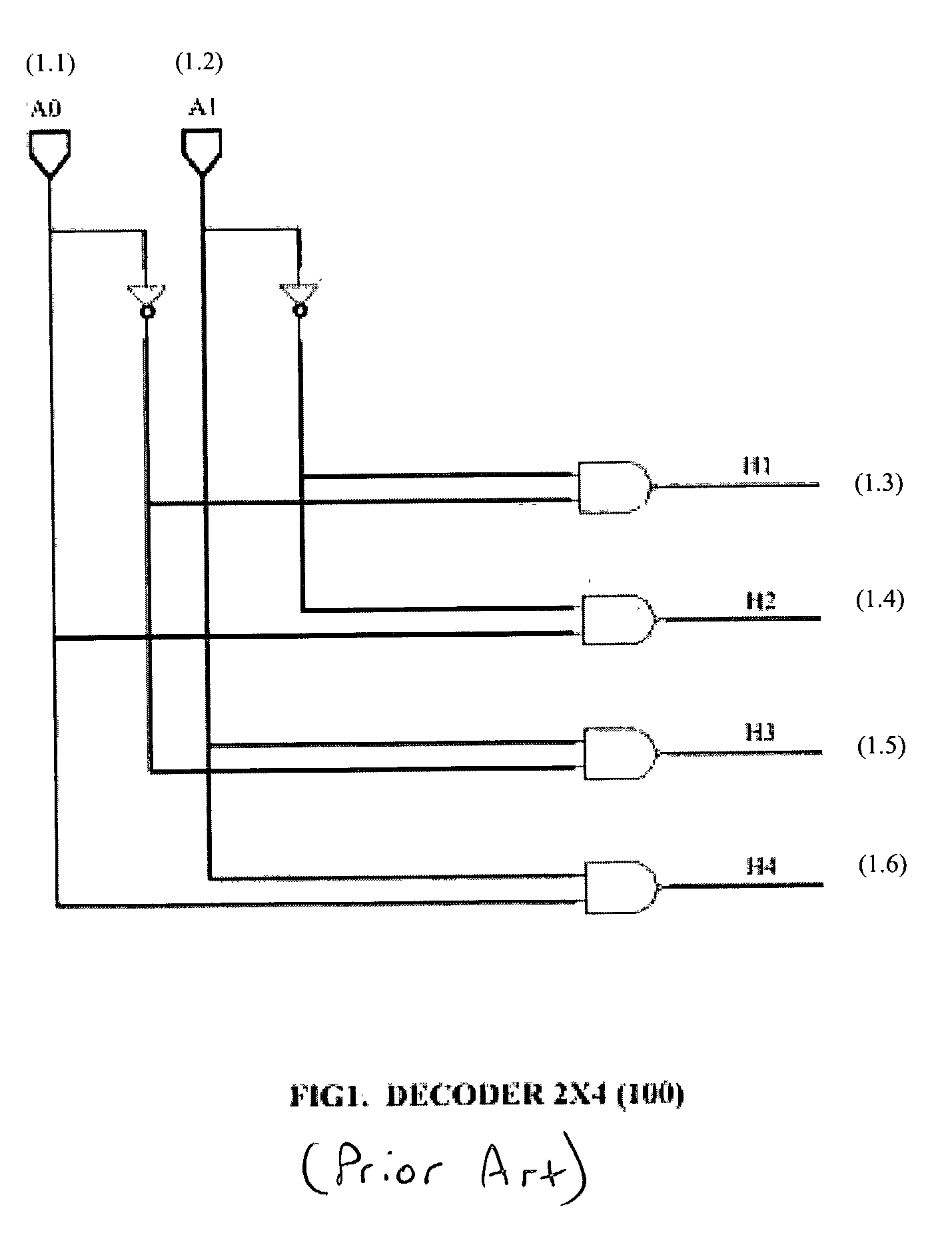 Decoder scheme for making large size decoder