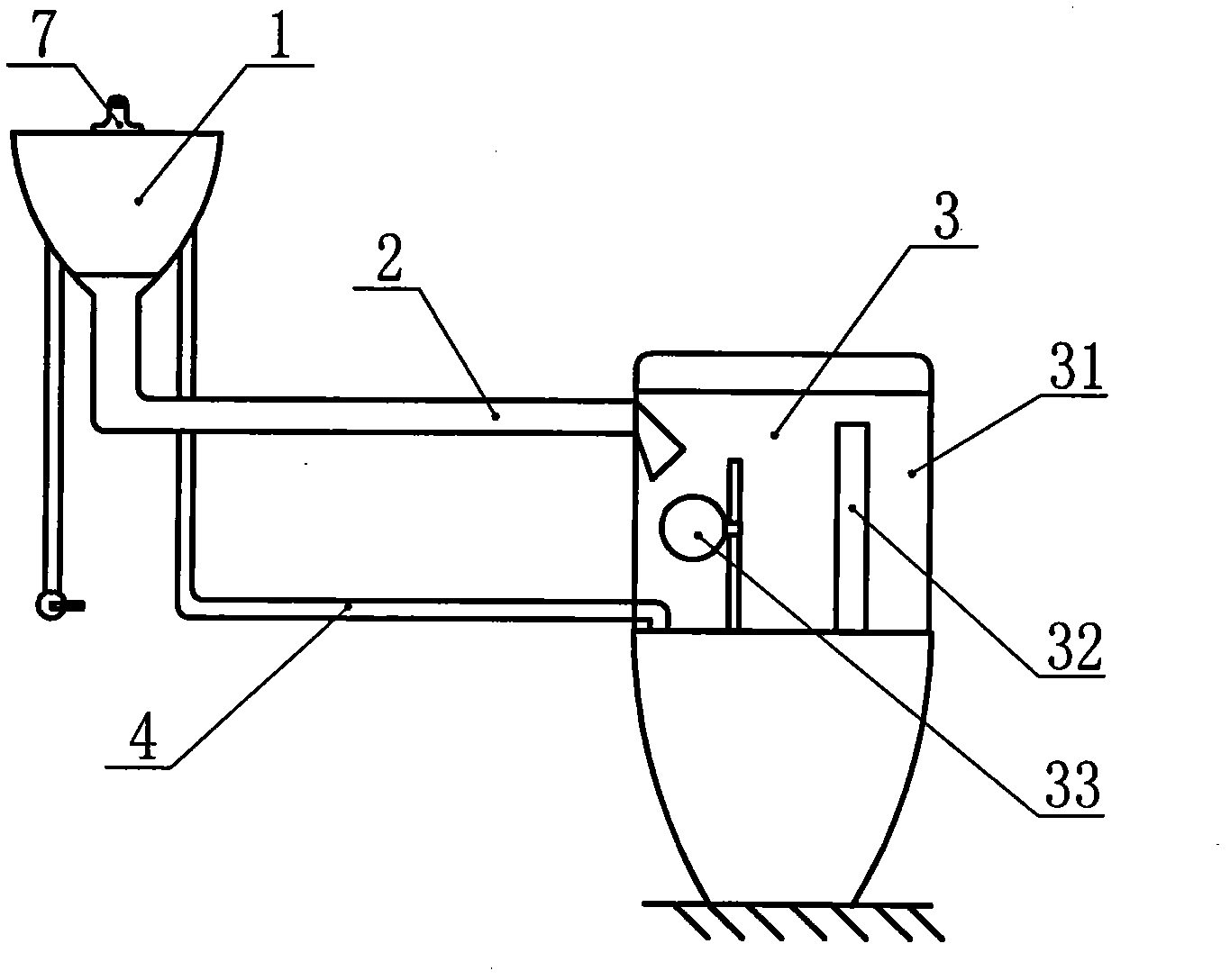 Water-saving device of toilet