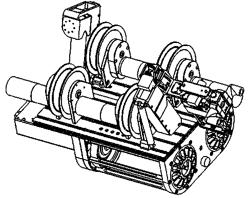 A self-drawing wire coating robot on-line hanging method and coating robot