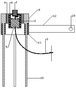 Sound emission test device of rock body in high-enclosure-pressure unloading and operation method thereof