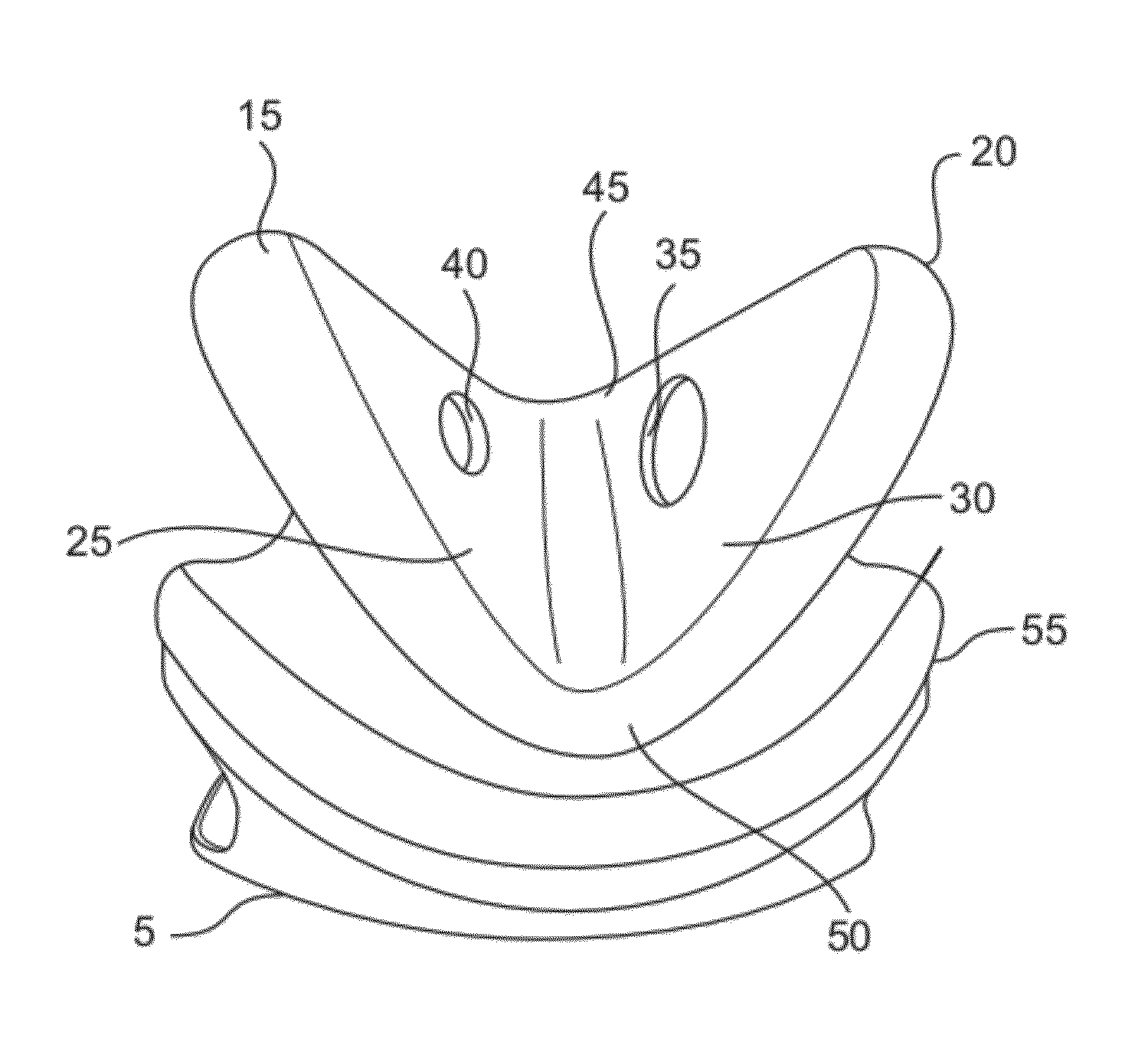 Butterfly nasal interface