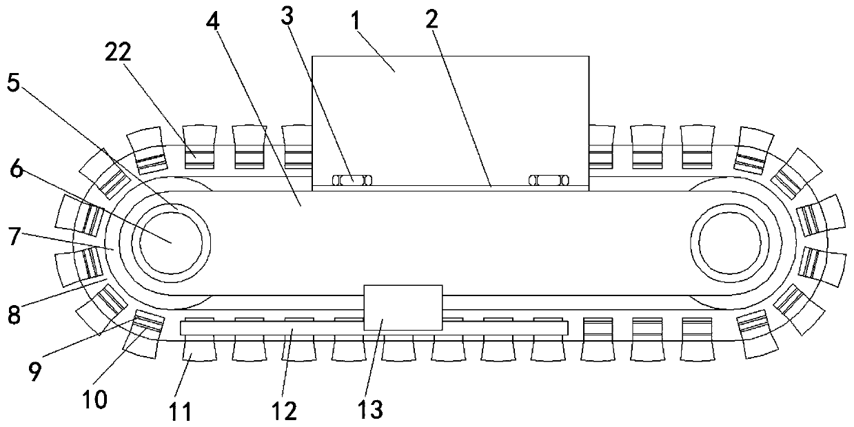 Electronic product waste part recycling device facilitating classified recycling