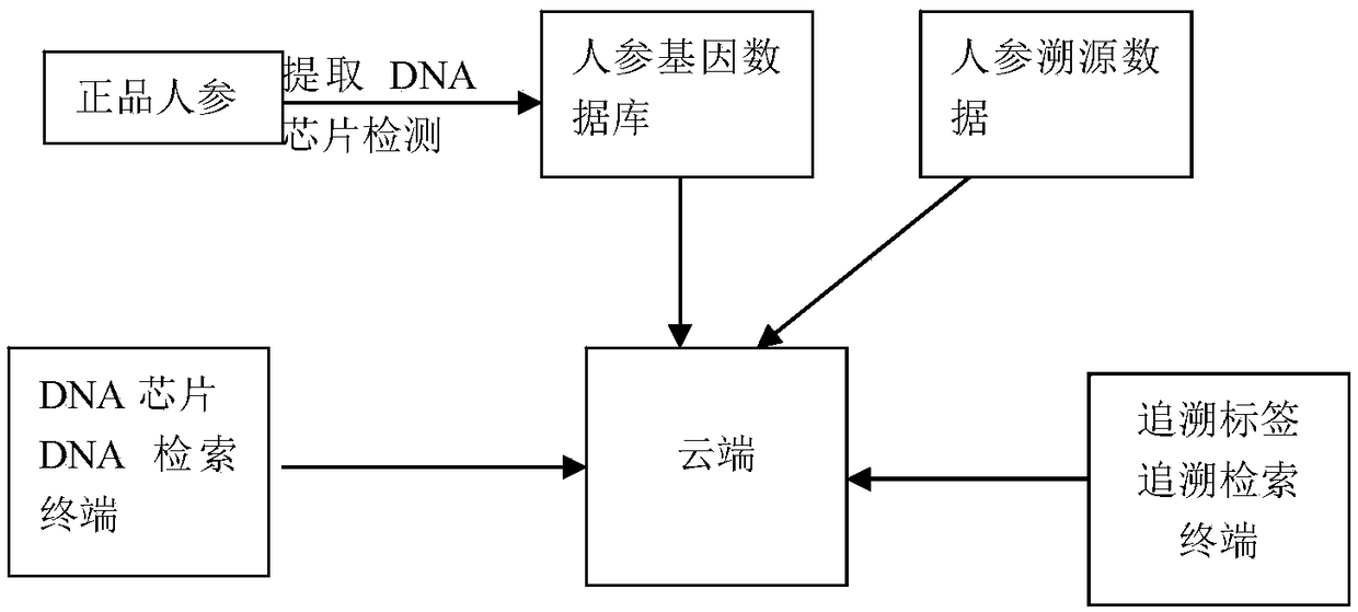 Rapid identification Internet-of-Things anti-counterfeiting tracing system and anti-counterfeiting tracing method