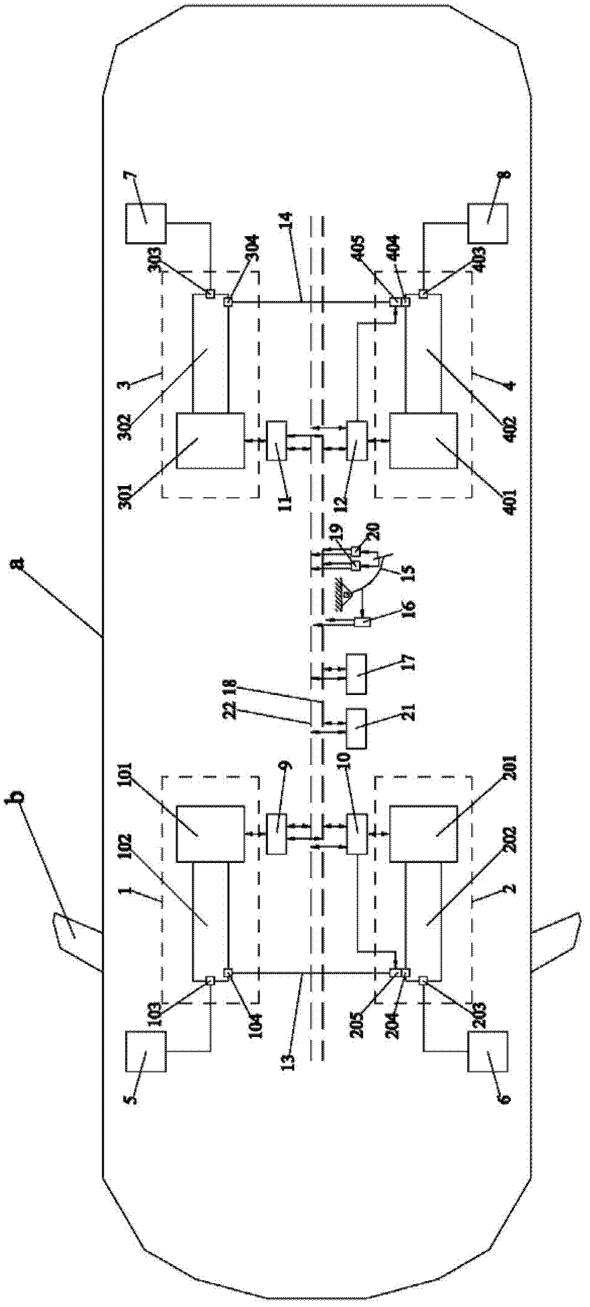 Distributed type electronic hydraulic brake system using isolating valves