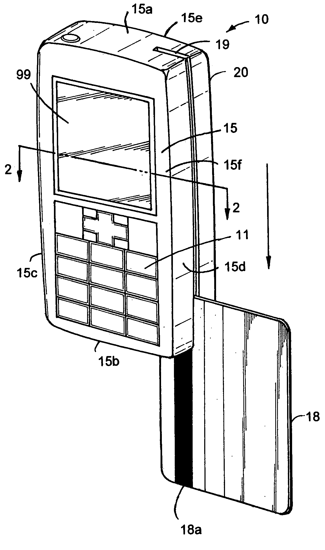 Universal credit card integrated with cellular telephone