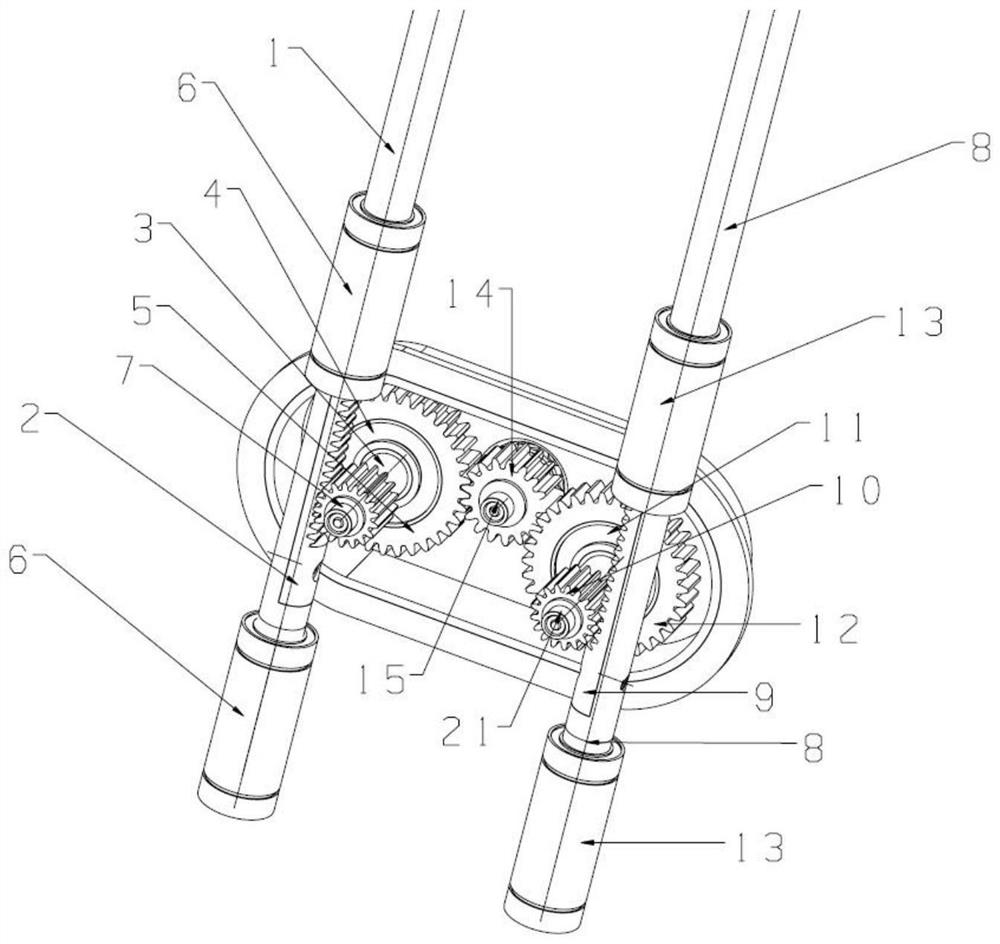 Vibration bidirectional energy feedback transmission device for new energy vehicle