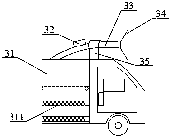 De-dusting and water sprinkling supply vehicle for tunnel