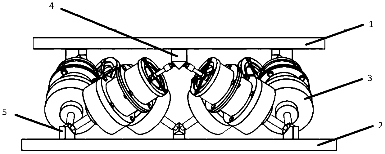 Active and passive vibration isolation platform and method based on electromagnetic negative stiffness in space with six degrees of freedom