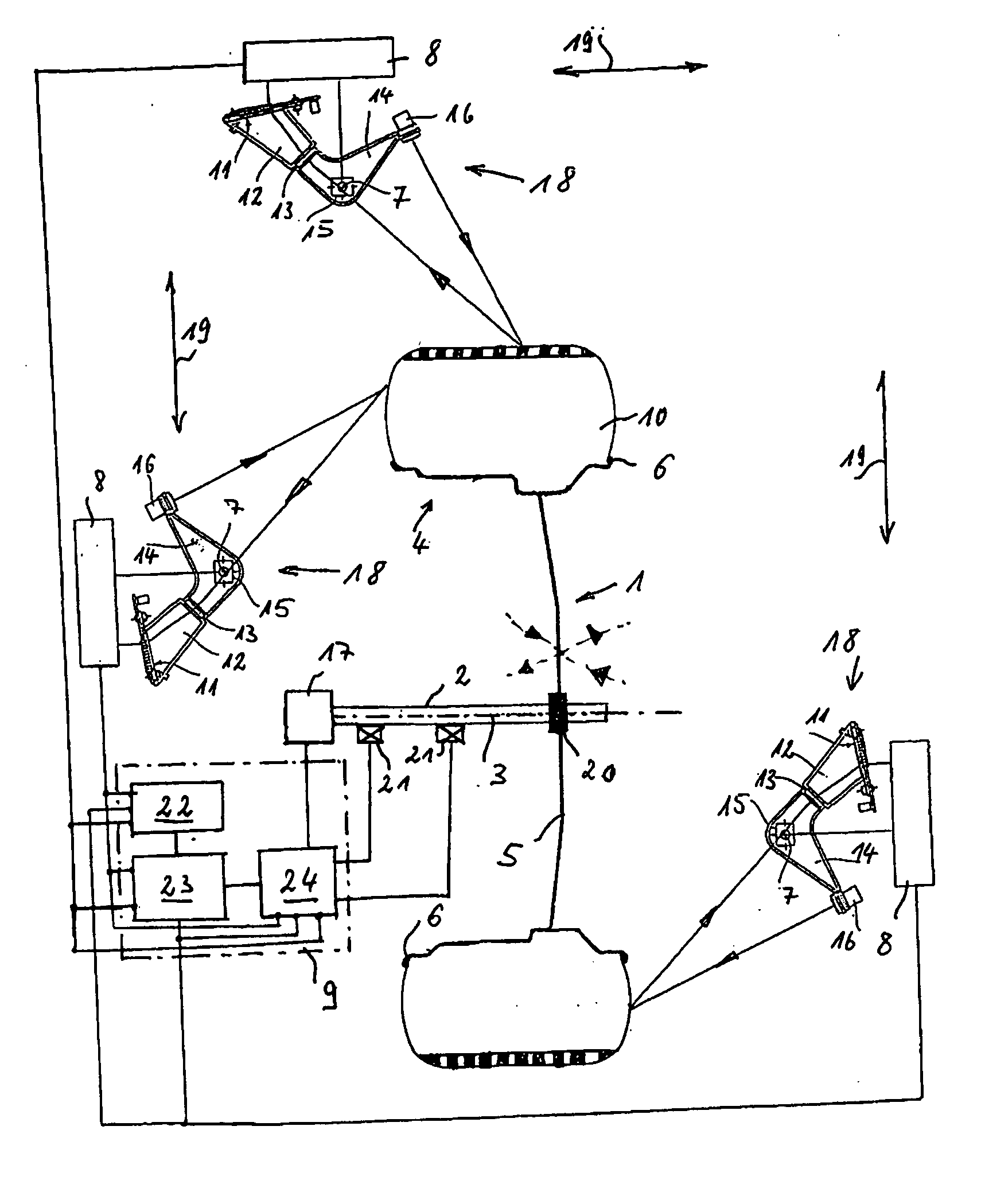 Method and apparatus for balancing a motor vehicle wheel