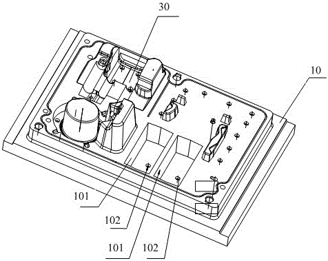 Core box for the production of rod-shaped sand cores