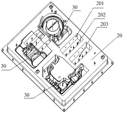 Core box for the production of rod-shaped sand cores