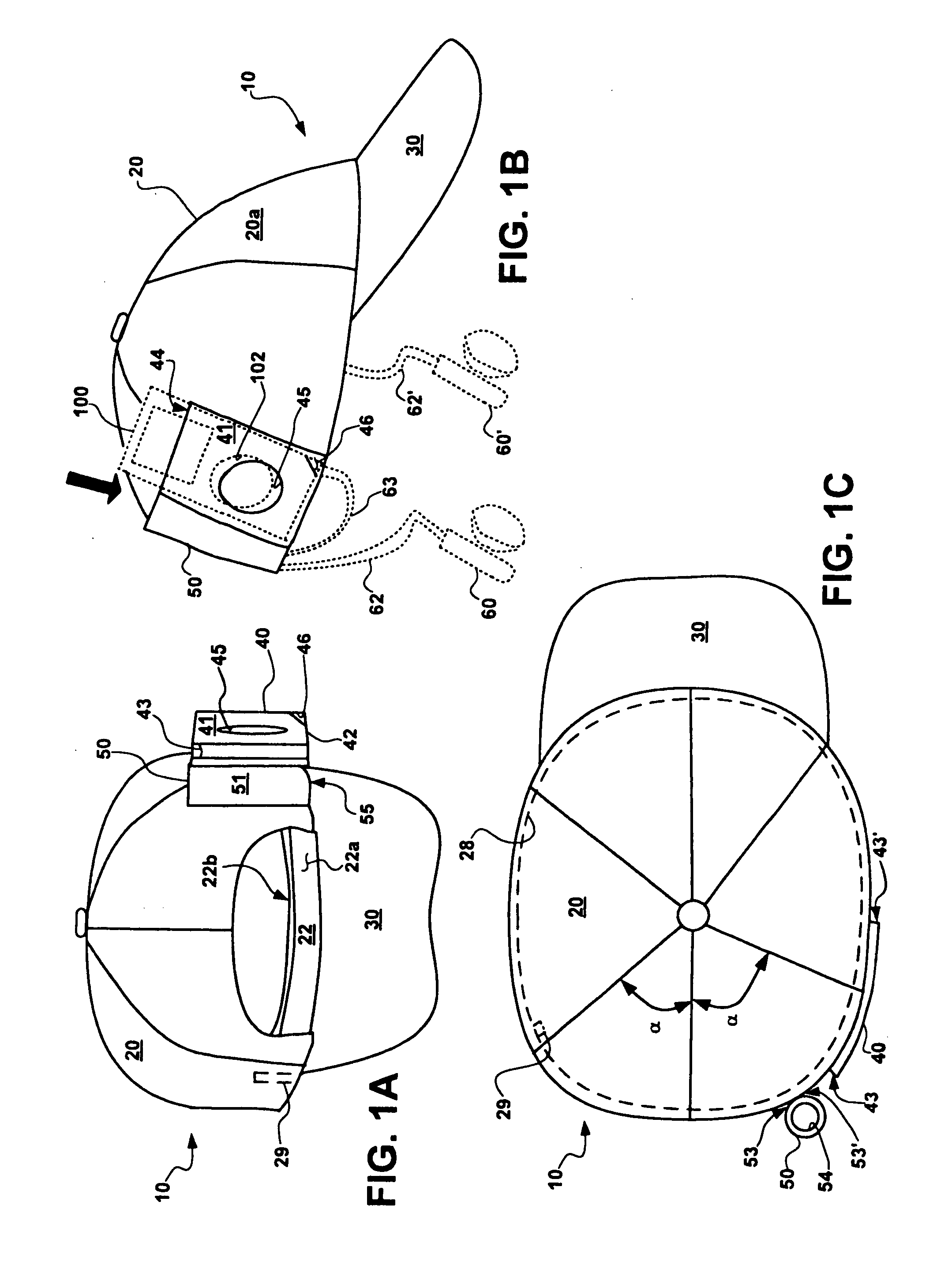 Headgear with pockets for carrying an audio device and a method for using the same