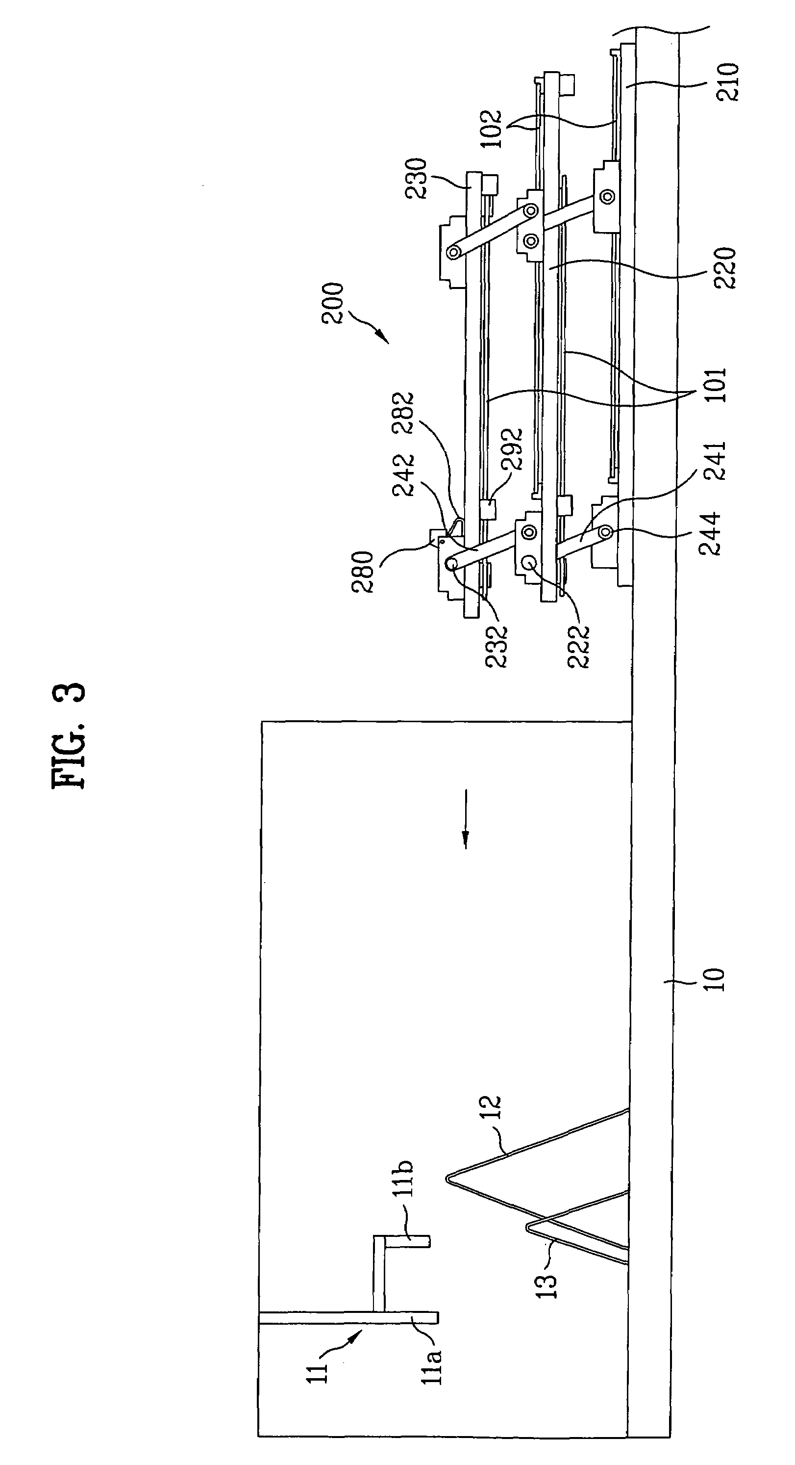 Apparatus for assembling substrates of planar fluorescent lamp