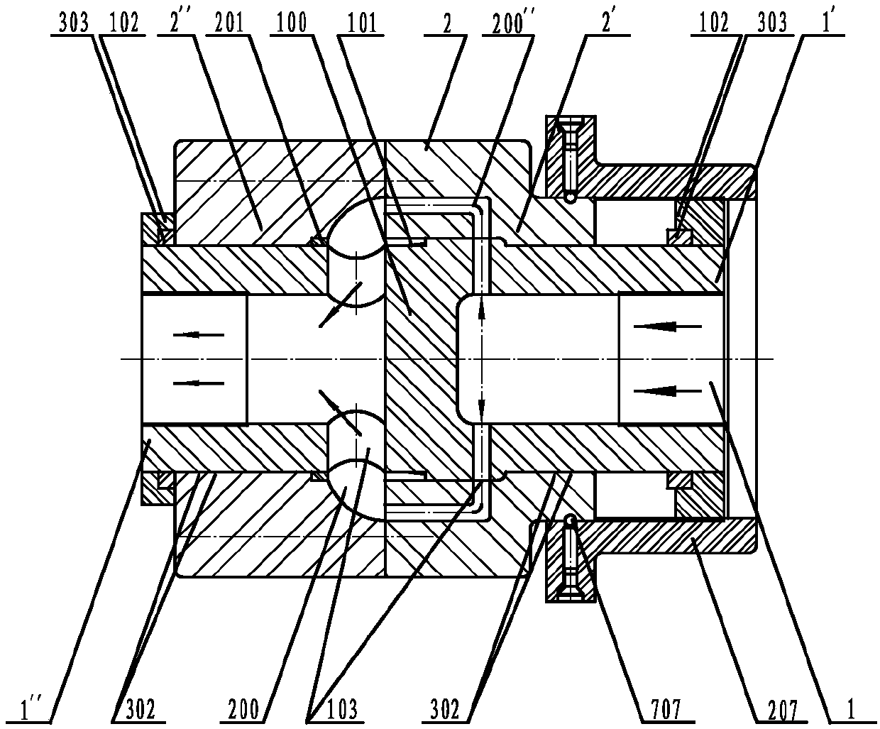 Dual-structure core tube valve