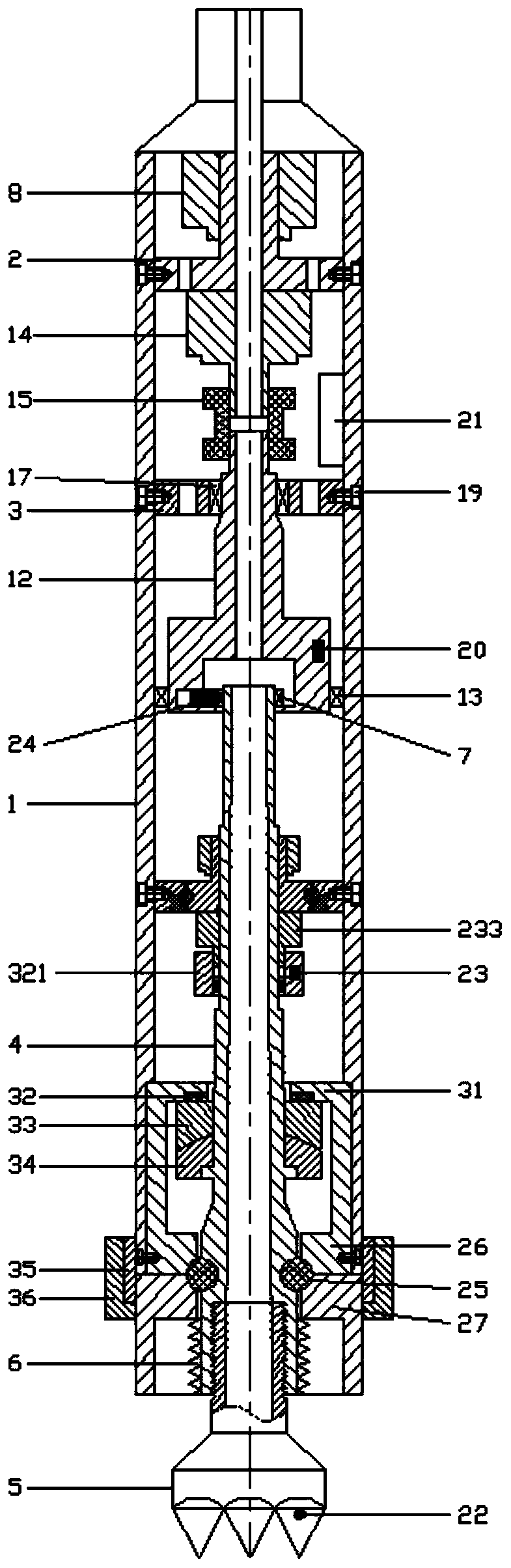 Efficient composite type drilling anti-sticking drilling twisting type tapered mill