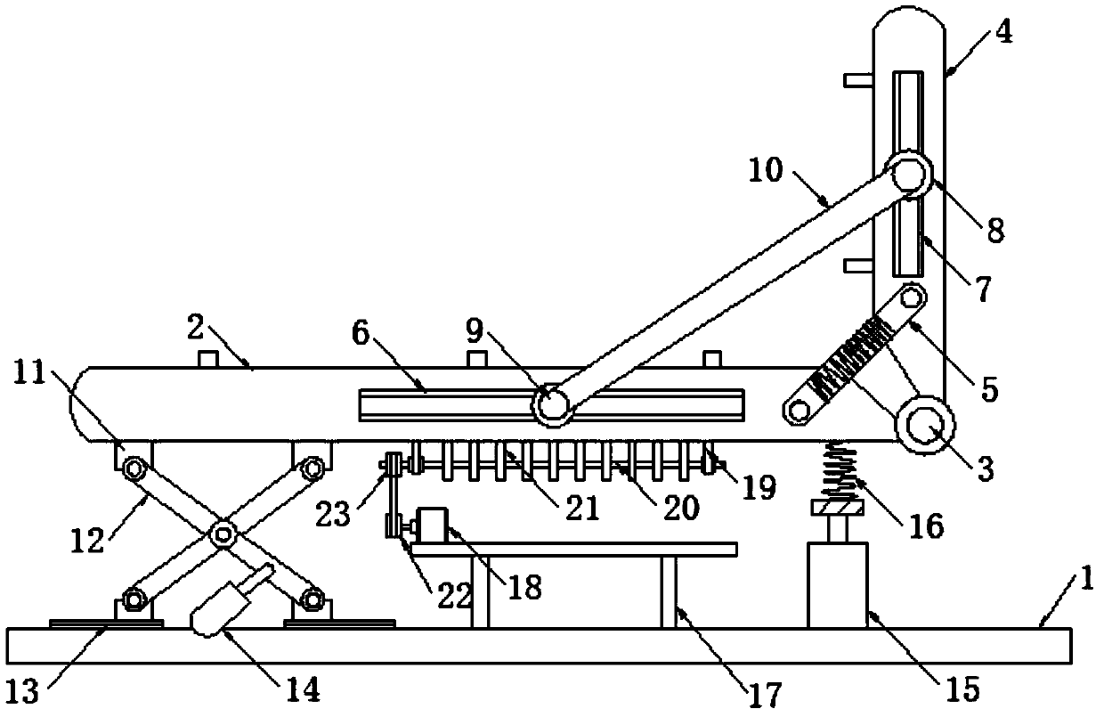 Leg training device for rehabilitation department