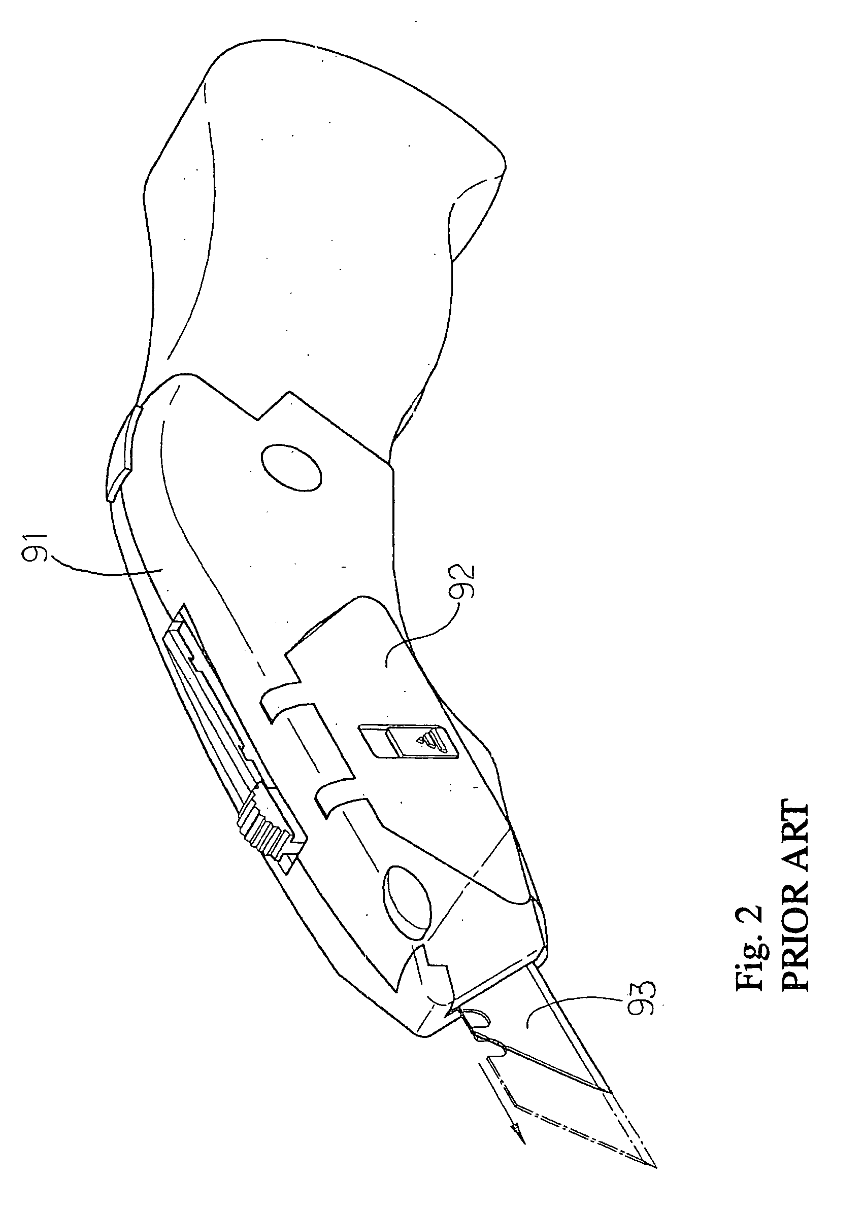 Automatically loadable and blade-stabilizing utility knife