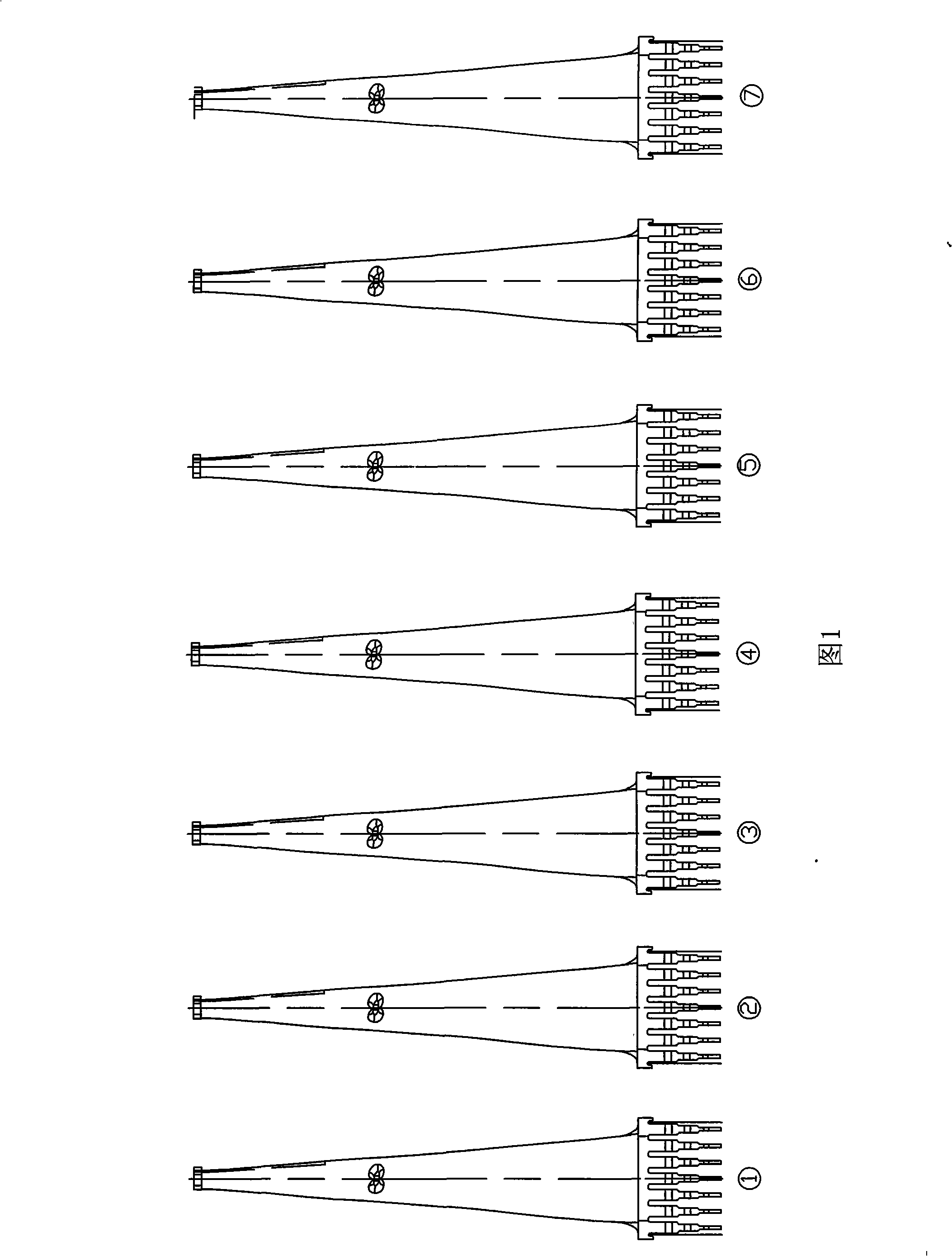 Processing technology of steam turbine seven-fork blade root pin holes and special fixture