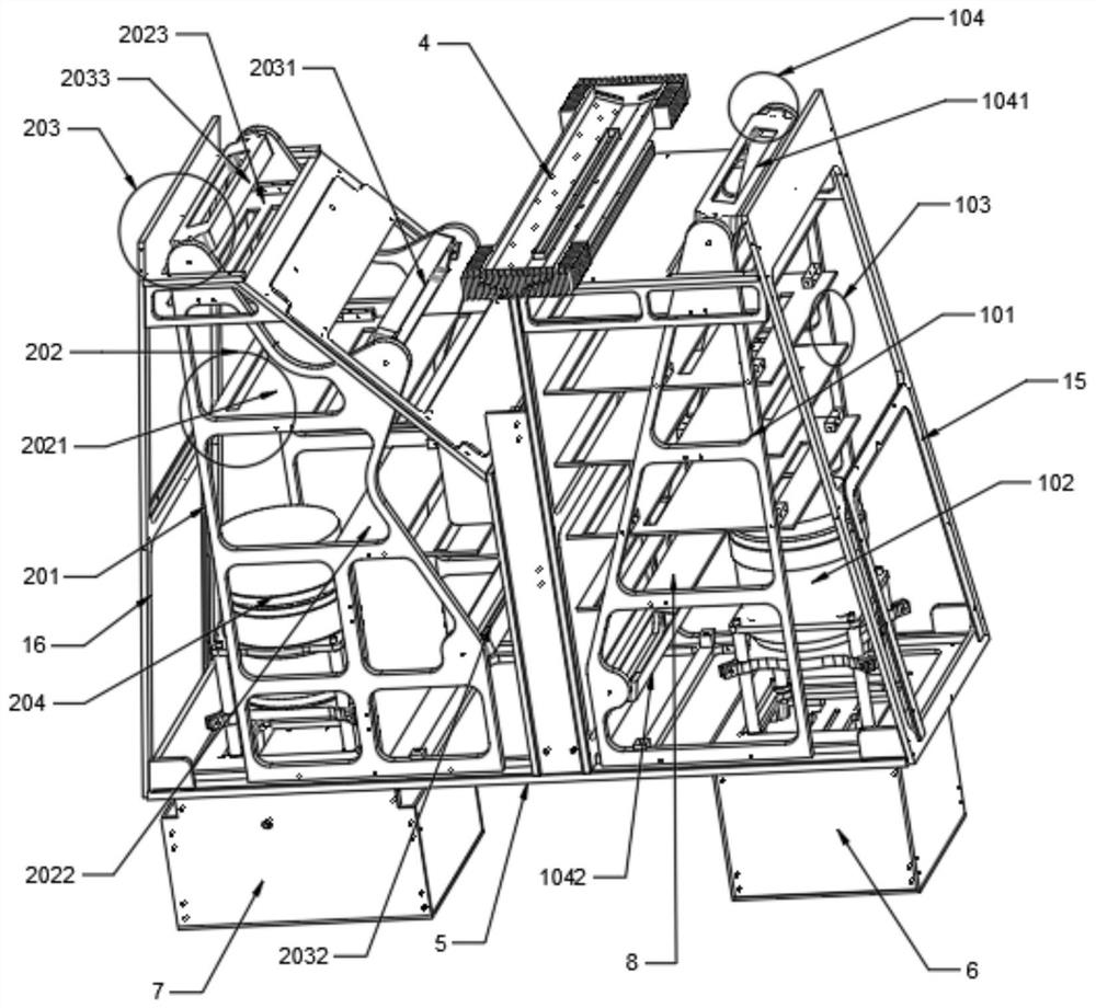 Scanning device for integrated product surface detection and assembling method thereof