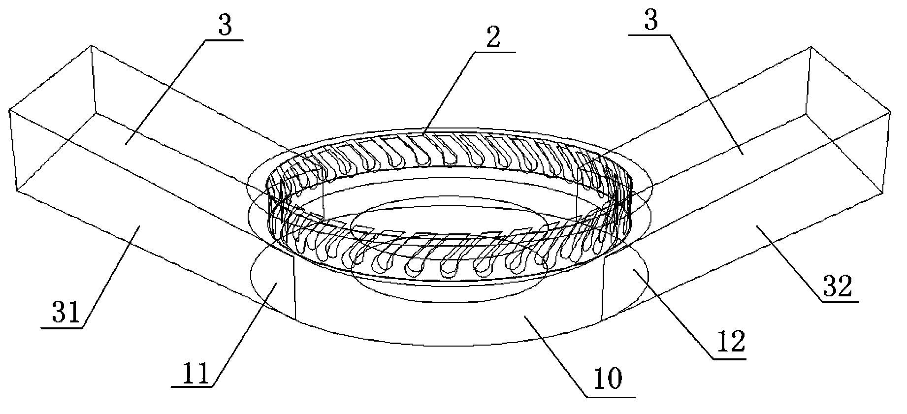 Medium-speed coal mill with double-inlet structure