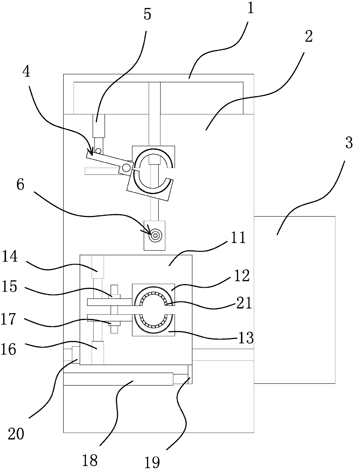 Carrying and transferring mechanism of plastic part feeding device