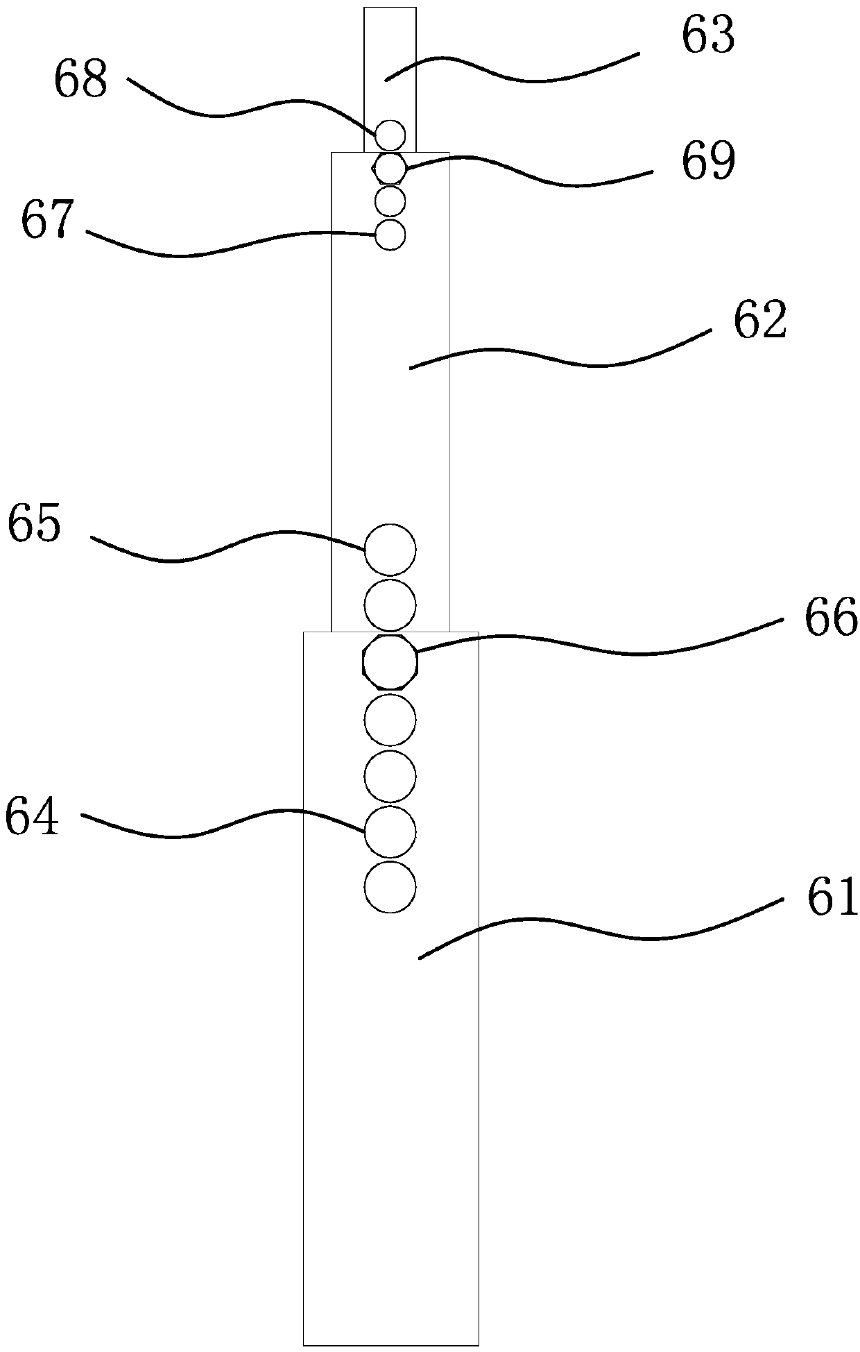 Carrying and transferring mechanism of plastic part feeding device