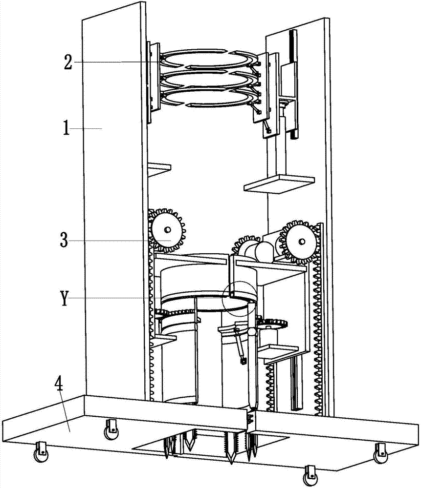 Special garden equipment for automatically trimming and transplanting trees in construction of green city