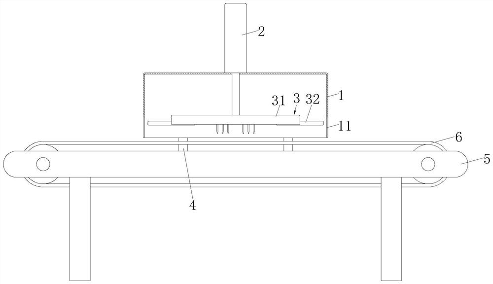 A kind of shredding device for old materials used in pop-up production line