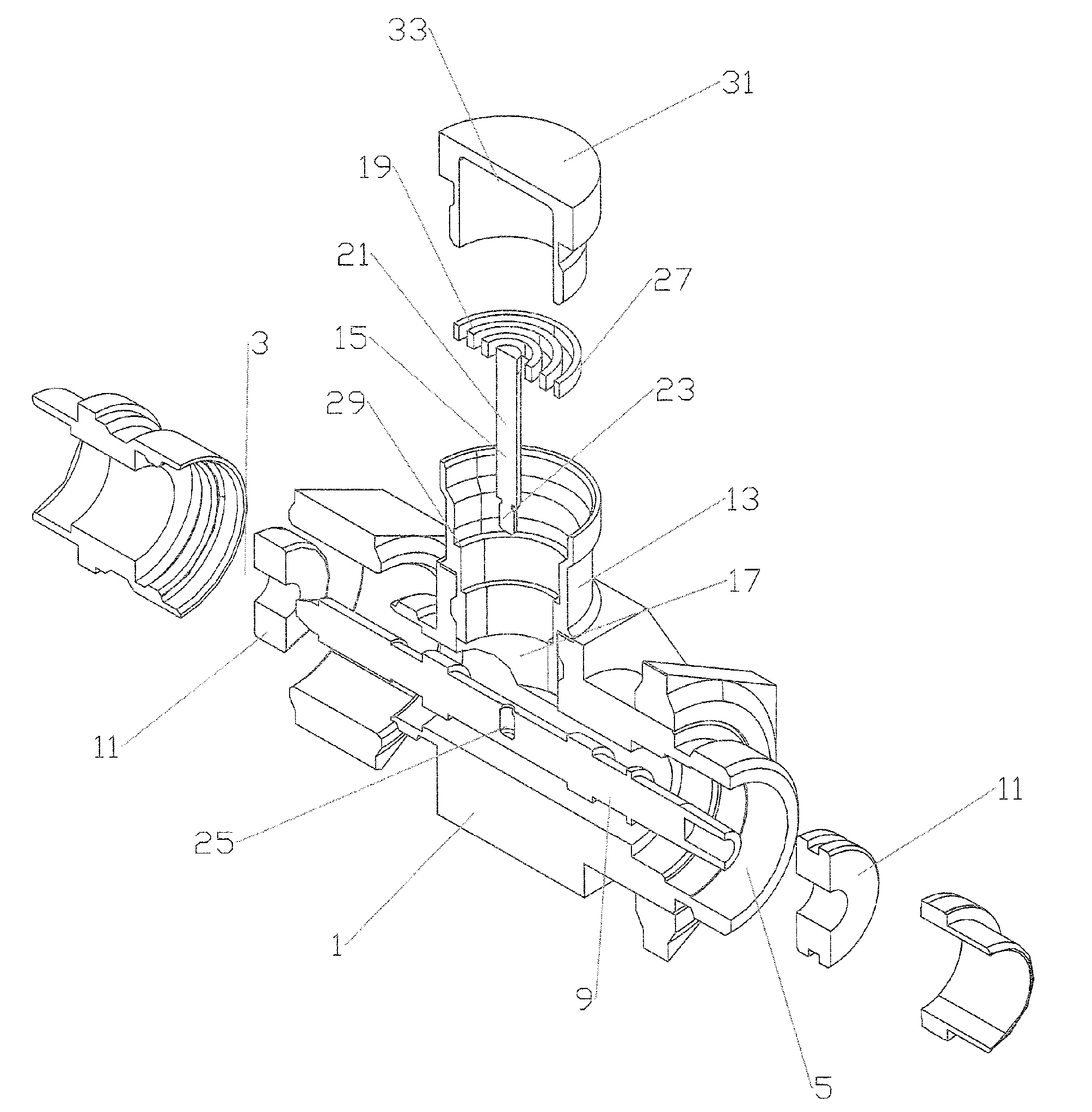 Offset planar coil coaxial surge suppressor