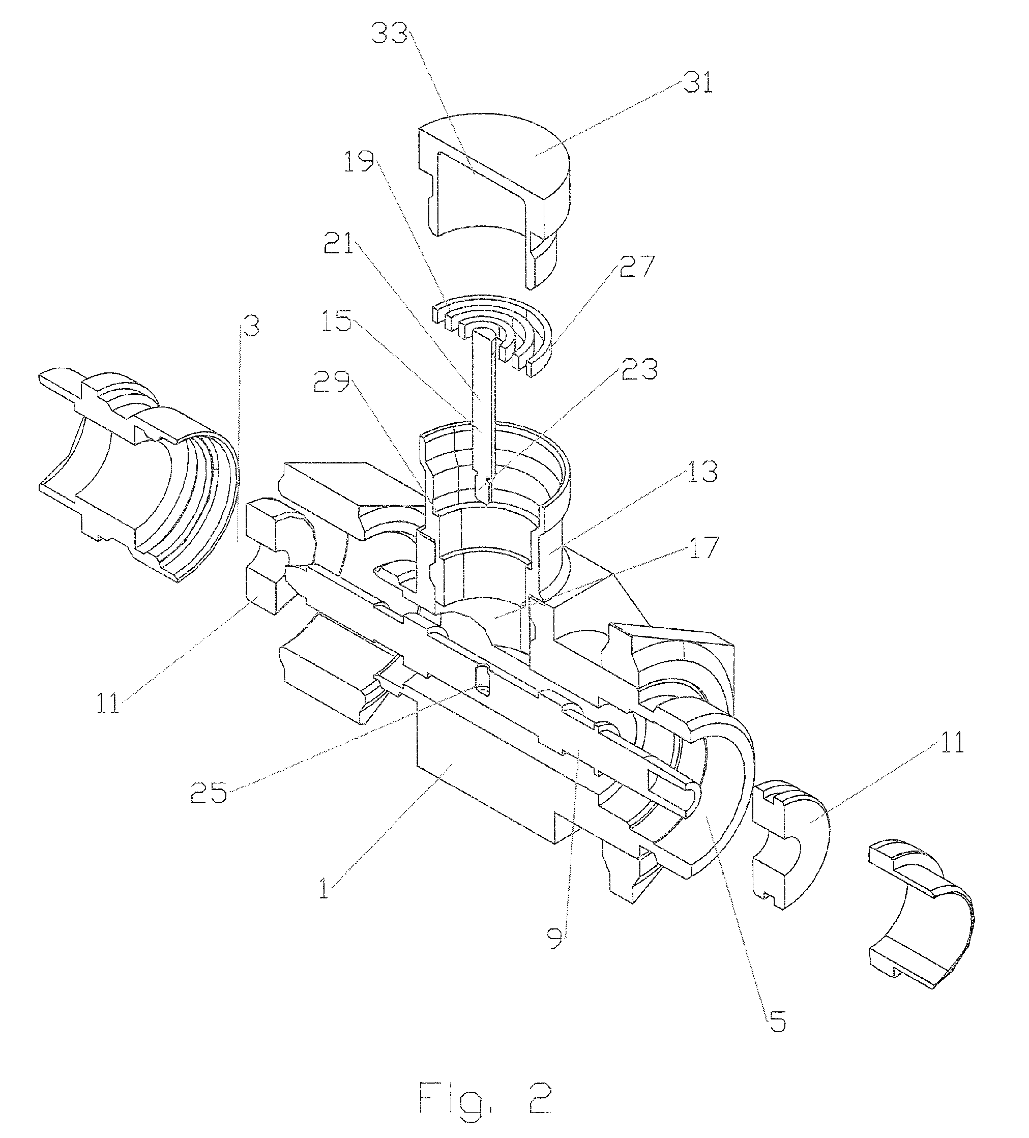 Offset planar coil coaxial surge suppressor